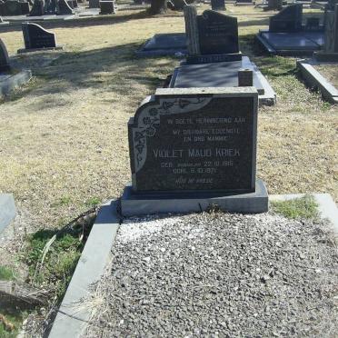 KRIEK Violet Maud nee BIDDULPH 1915-1971