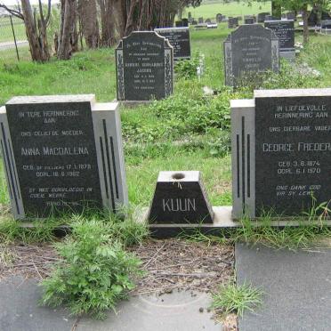 KUUN George Frederik 1874-1970 &amp; Anna Magdalena DE VILLIERS 1879-1962
