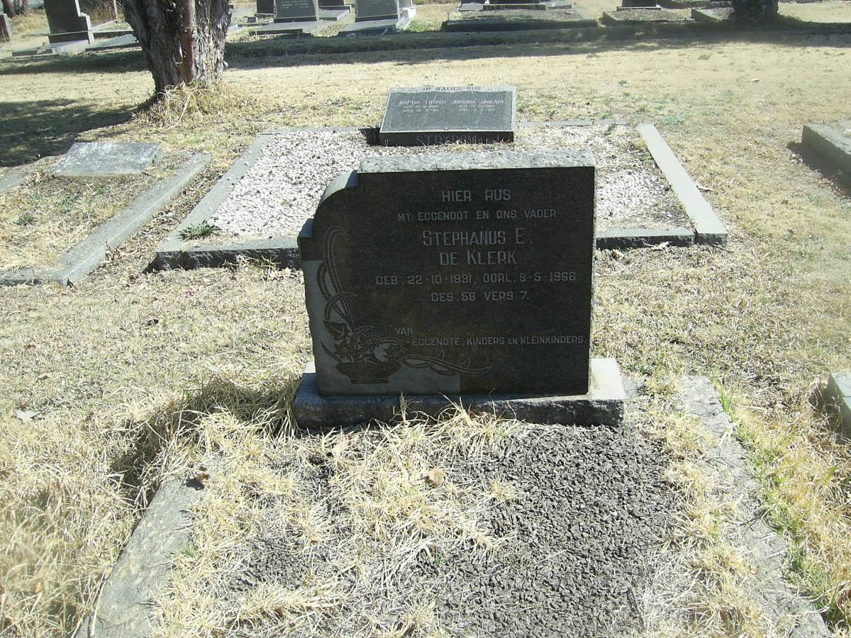 KLERK Stephanus E., de 1891-1966
