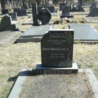 LABUSCHAGNE Maria Magdalena A. 1899-1989