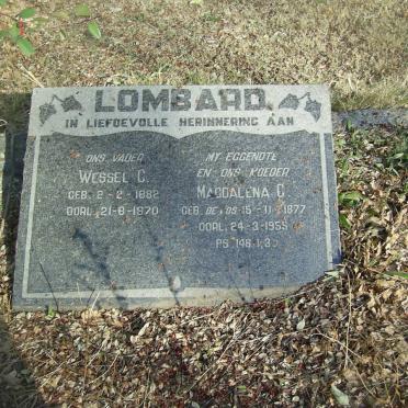 LOMBARD Wessel C. 1882-1970 &amp; Magdalena C. DE VOS 1877-1955