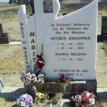 MARITZ Petrus Johannes 1952-2004 &amp; Maria Helena 1952-