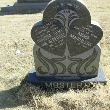 MOSTERT Chrissie Gert Jan Albertus 1937-1989 &amp; Maria Magdalena 1943-