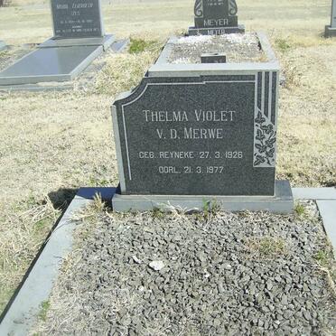 MERWE Thelma Violet, v.d. 1926-1977