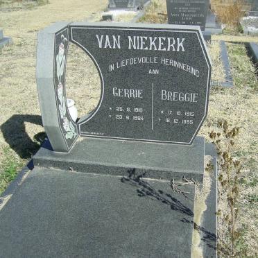 NIEKERK Gerrie, van 1910-1984 &amp; Breggie 1915-1995