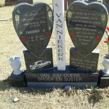 NIEKERK Theunis J., van 1973-2000