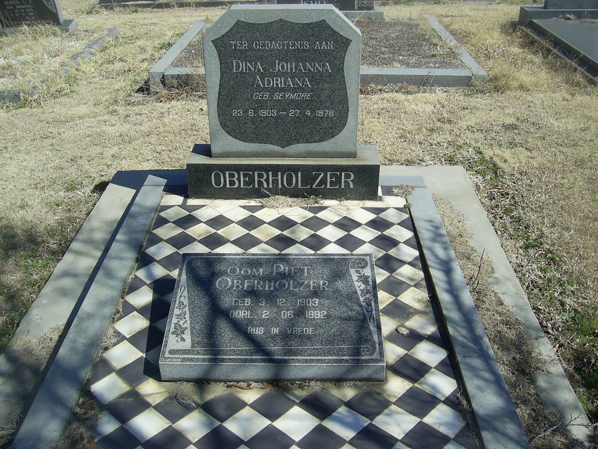 OBERHOLZER Dina Johanna Adriana nee SEYMORE 1903-1978