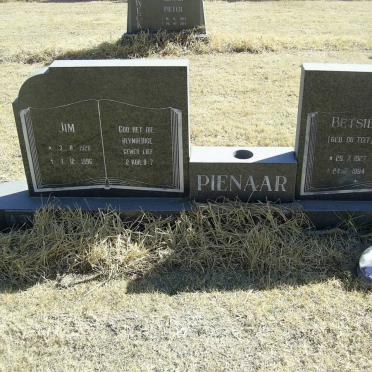 PIENAAR Jim 1920-1996 &amp; Betsie DU TOIT 1927-1994