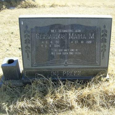 PREEZ Gerhardus, du 1911-1994 &amp; Maria M. 1920-