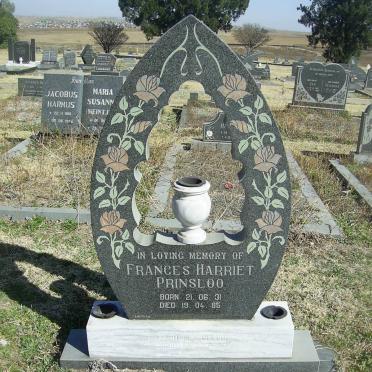 PRINSLOO Frances Harriet 1931-1985