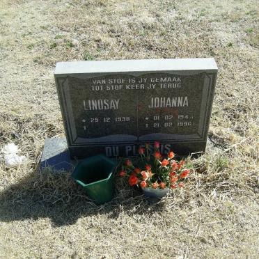 PLESSIS Lindsay, du 1938-  &amp; Johanna 1943-1996