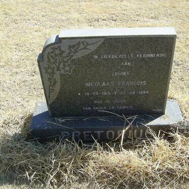 PRETORIUS Nicolaas Francois 1915-1994