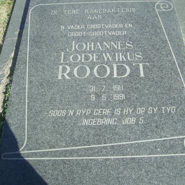 ROODT Johannes Lodewikus 1911-1991