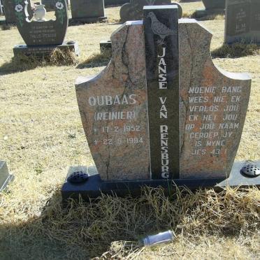 RENSBURG Reinier, Janse van 1952-1994