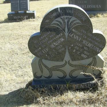 RENSBURG Pieter Hendrik, Janse van 1909-1990 &amp; Gesina Wilhelmina NEL 1908-1992