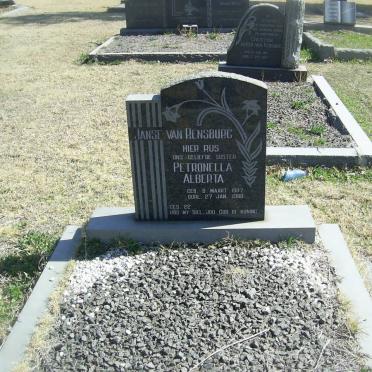 RENSBURG Petronella Alberta, Janse van 1907-1980