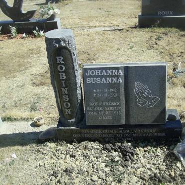 ROBINSON Johanna Susanna 1942-2003