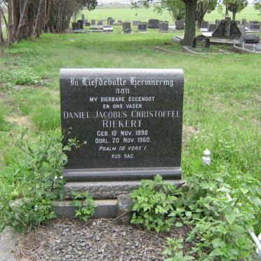 RIEKERT Daniel Jacobus Christoffel 1898-1960