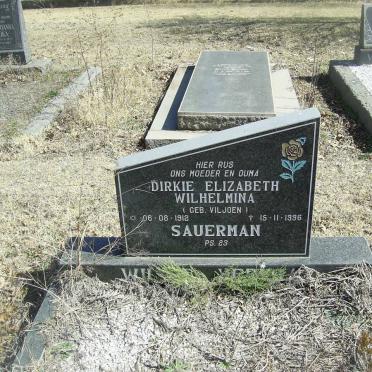 SAUERMAN Dirkie Elizabeth Wilhelmina nee VILJOEN 1912-1996