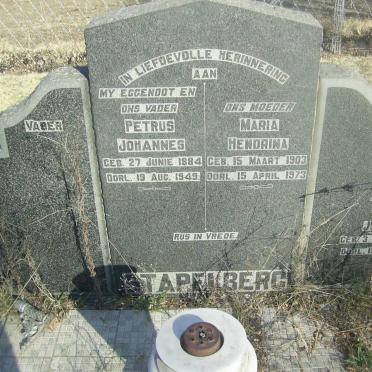 STAPELBERG Petrus Johannes 1884-1949 &amp; Maria Hendrina 1903-1973 :: STAPELBERG Dewald Johannes 1934-1973