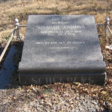 SCHEEPERS Susarah Johanna nee CRONJE 1868-1958