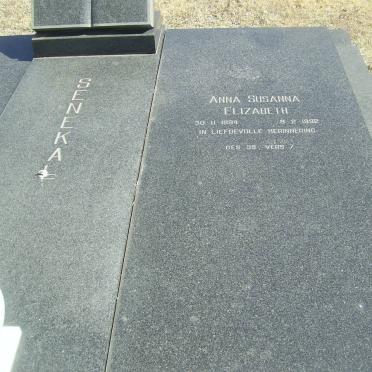 SENEKAL Anna Susanna Elizabeth 1894-1992