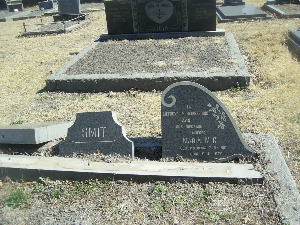SMIT Maria M.C. nee VAN DER MERWE 1910-1970