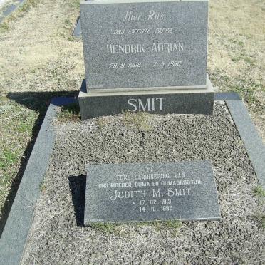 SMIT Hendrik Adrian 1908-1980 &amp; Judith M. 1913-1992