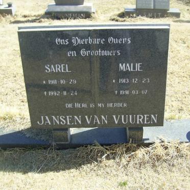 VUUREN Sarel, Jansen van 1911-1992 &amp; Malie 1913-1991