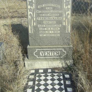 VENTER Francina Maria nee OBERHOLZER 1904-1948
