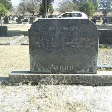 VENTER Petrus J. 1887-1967 &amp; Getruida S. SNYMAN 1890-1972