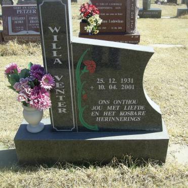 VENTER Willa 1931-2001