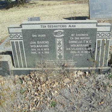 WOLMARANS Jan Barend 1878-1966 &amp; Cornelia F.M.E. VILJOEN 1882-1959