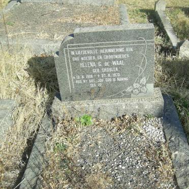 WAAL Helena C., de nee GROBLER 1906-1973