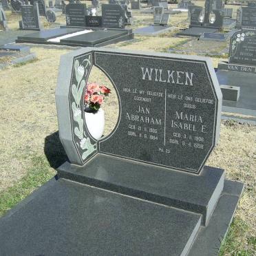 WILKEN Jan Abraham 1905-1984 &amp; Maria Isabel E. 1906-1998