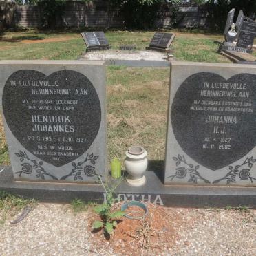 BOTHA Hendrik Johannes 1913-1987 &amp; Johanna H.J. 1927-2002