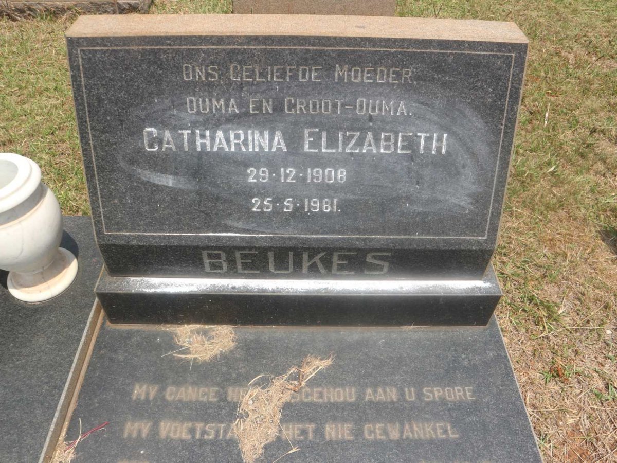 BEUKES Catharina Elizabeth 1908-1981