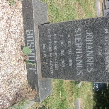 BOSHOFF Johannes Stephanus 1915-1988