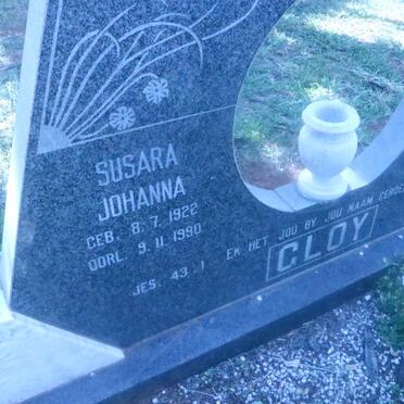 CLOY Wynand Johannes 1916-1992 &amp; Susara Johanna 1922-1990