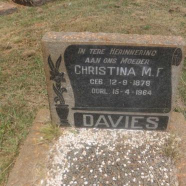 DAVIES Christina M.F. 1878-1964