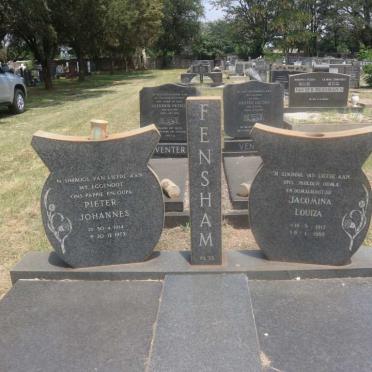 FENSHAM Pieter Johannes 1914-1973 &amp; Jacomina Louiza 1917-1985