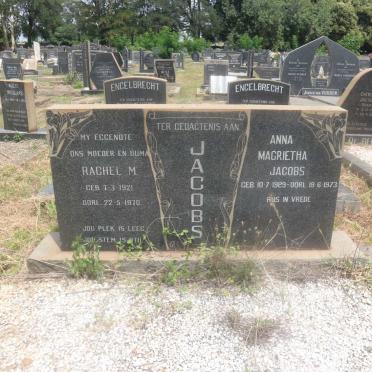 JACOBS Rachel M. 1921-1970 :: JACOBS Anna Magrietha 1929-1973