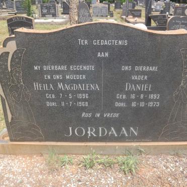 JORDAAN Daniël 1893-1973 &amp; Heila Magdalena 1896-1968