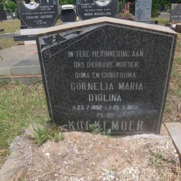 KOEKEMOER Cornelia Maria Diolina 1892-1975