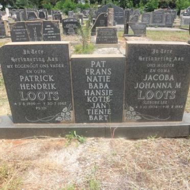 LOOTS Patrick Hendrik 1896-1967 &amp; Jacoba Johanna M. LEE 1904-1983