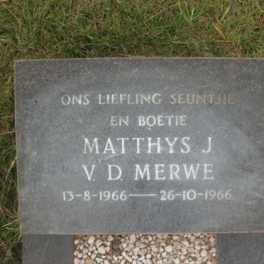 MERWE Matthys J., v.d. 1966-1966