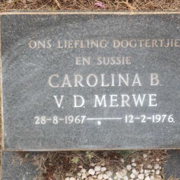 MERWE Carolina B., v.d. 1967-1976