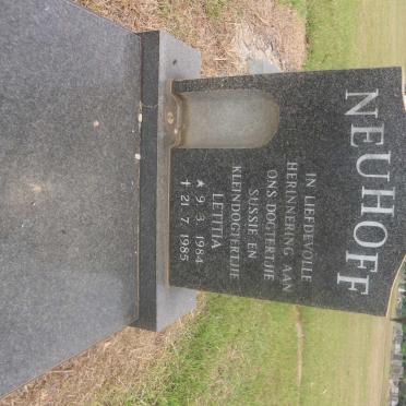 NEUHOFF Letitia 1984-1985