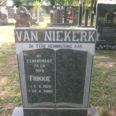 NIEKERK Frikkie, van 1929-2000