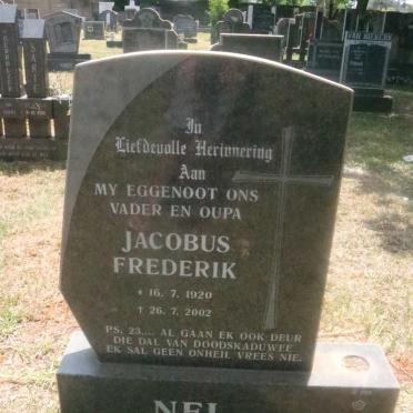 NEL Jacobus Frederik 1920-2002
